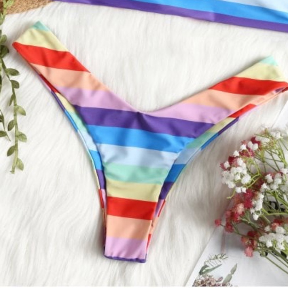 NWOT Rainbow Bikini Bottom!
